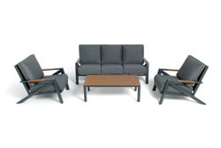 "Лотос" лаунж-зона 5-местная из алюминия, цвет темно-серый