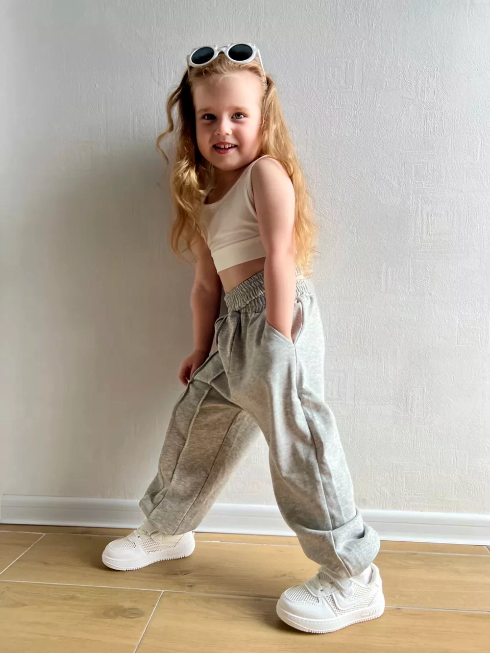 Брюки спортивные с двойной талией