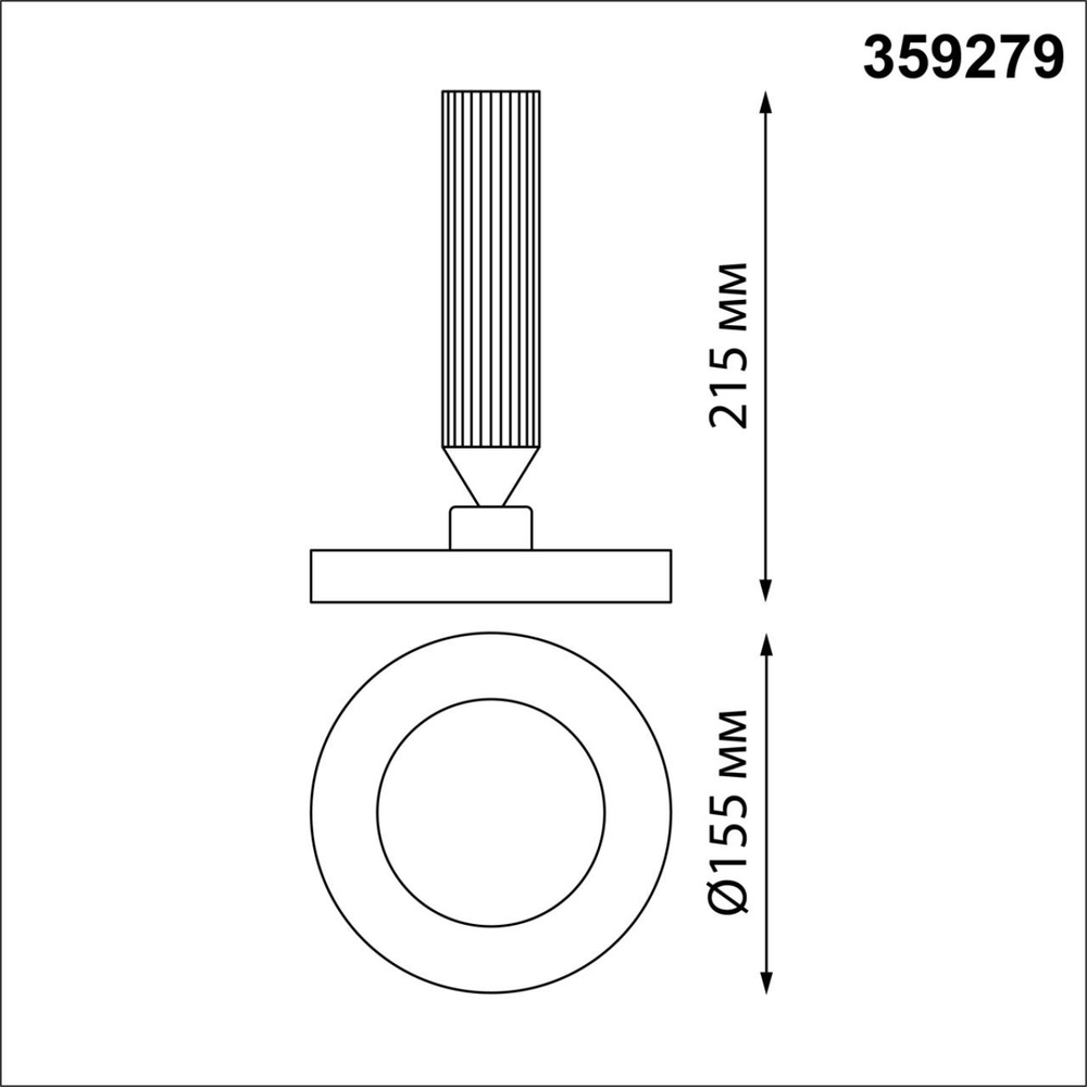 359279 OVER NT23 326 черный Светильник накладной светодиодный IP20 LED 18W 85-265V 1350Лм 3000К MIRROR