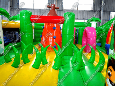 Коммерческий надувной батут "Джунгли с двумя входами" 10*7*4