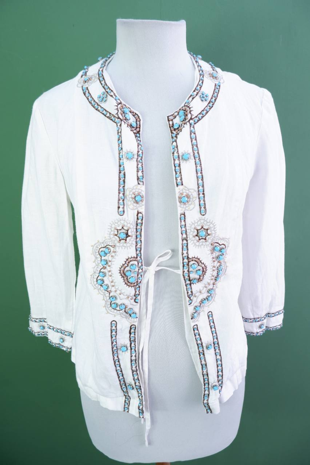 Жакет Derhy летний льняной, маркировка М, визуально на 46 размер