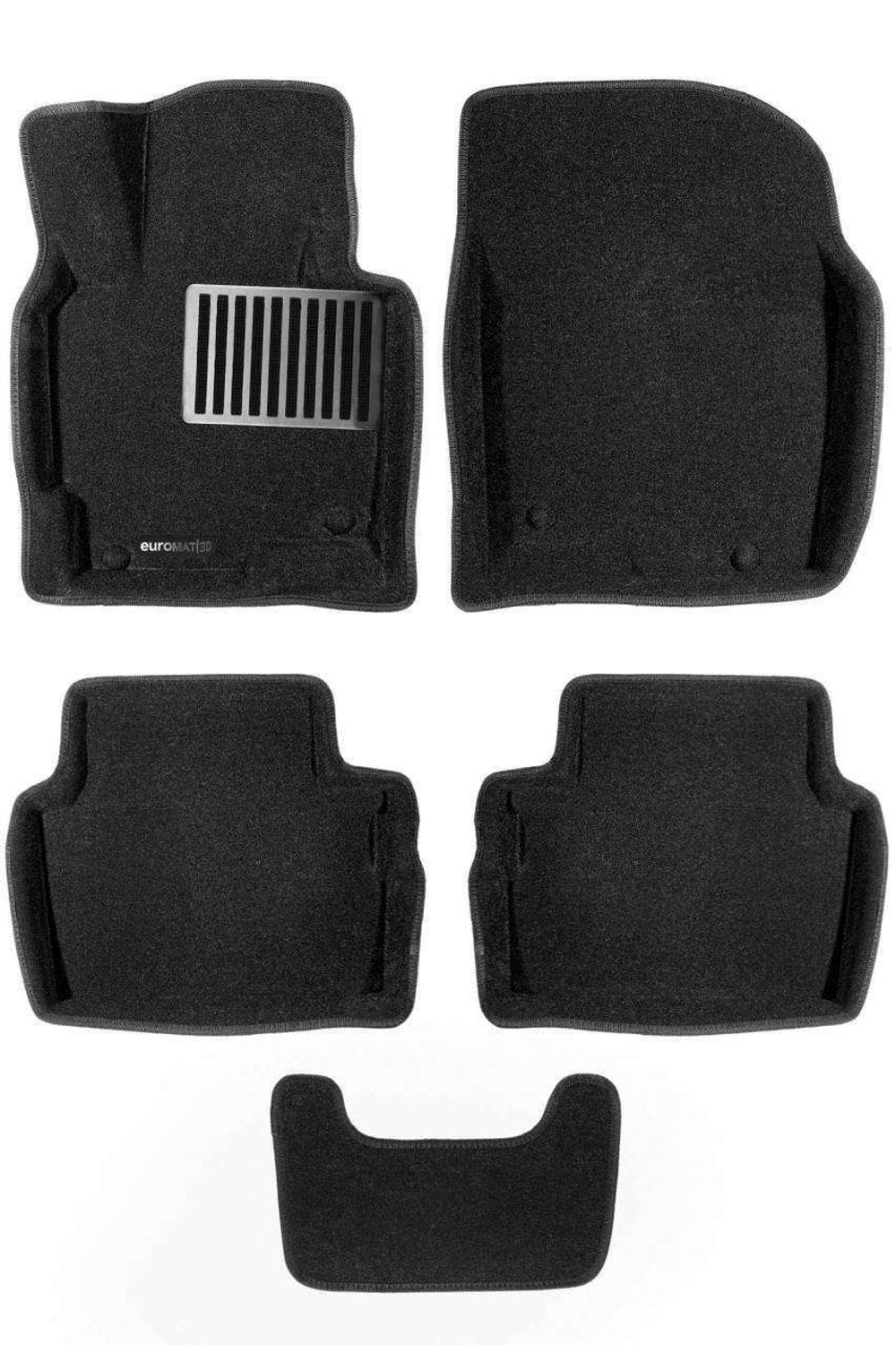 Коврики салона для MAZDA CX-5 (2012-2016) Euromat 3D Lux черные. Арт. EM3D-003407