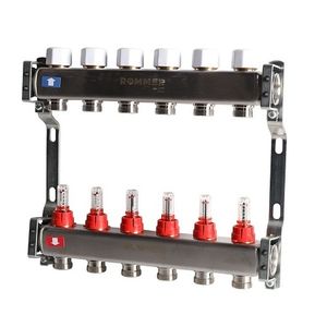 Коллекторы Rommer RMS-1200 с расходомерами из нержавеющей стали