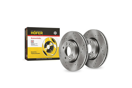 Тормозной диск передний HOFER HF 130259 Лада Веста R14