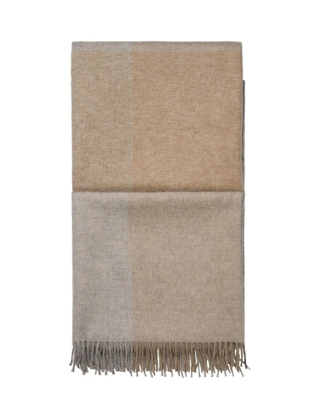 Плед 130х200 Elvang Blocks Beige/Brown