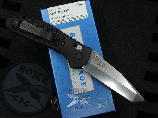 Складной нож Benchmade Griptilian Tanto 553-S30V c клинком из стали CPM-S30V, рукоять Noryl GTX