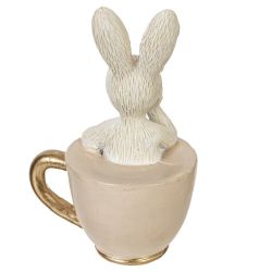 GAEM Фигурка декоративная "Заяц в чашке", L6,5 W5 H10 см