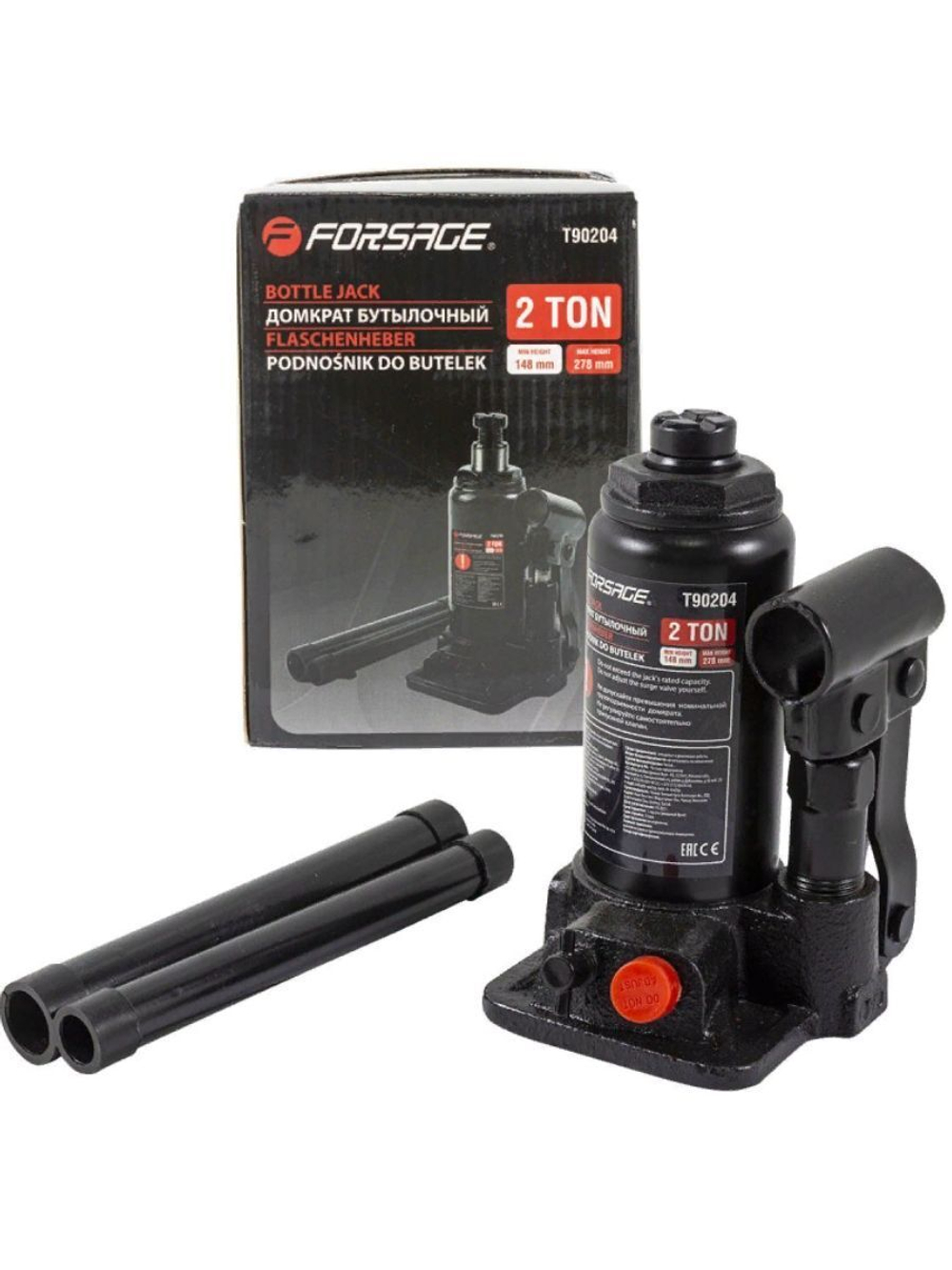 Домкрат бутылочный 2т Forsage