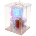 Сувенир светодиодный «Мишка с подарком» 29*29,5*39 см, 300 ламп LED, USB, Белый