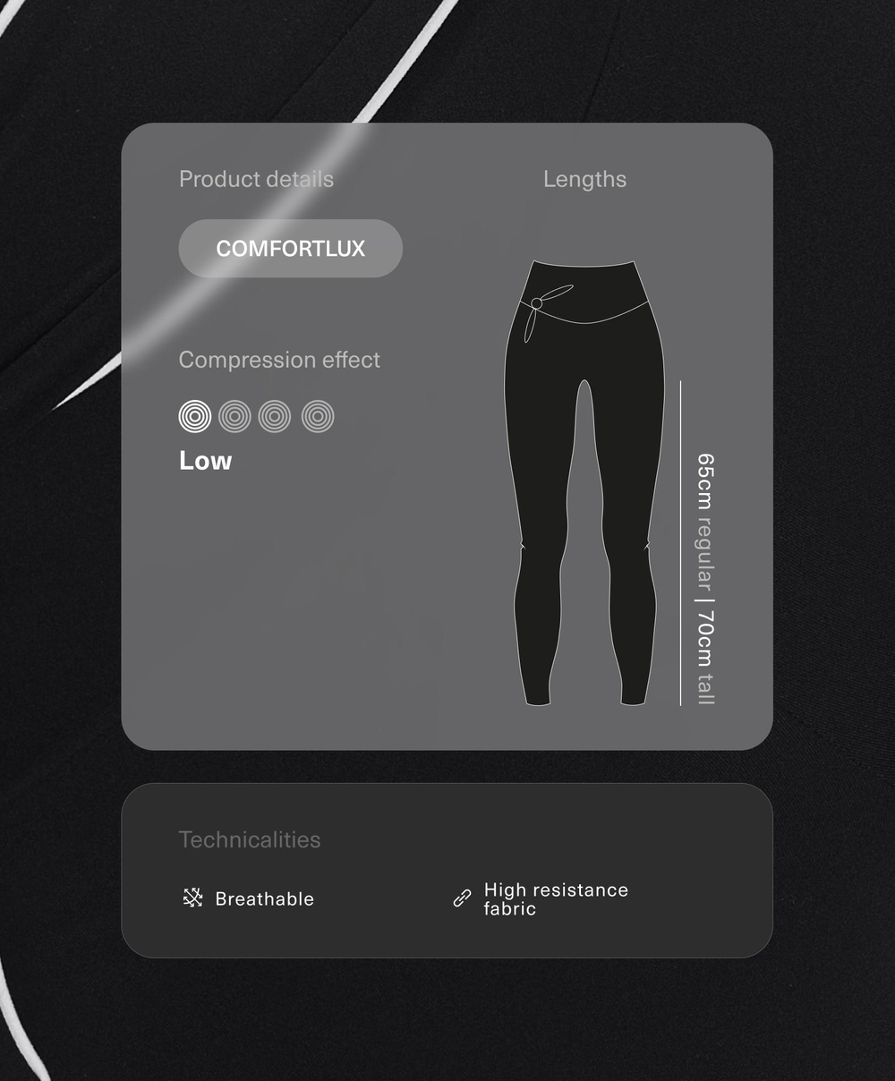 Oysho Легинсы Comfortlux с высокой посадкой и бантом, черный