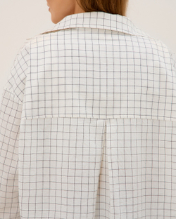 Рубашка из вареного хлопка, белая