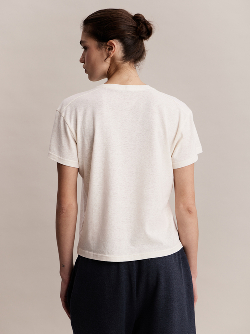 Футболка Jil T-shirt Ivory in Hemp