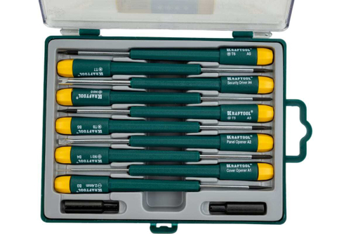 Набор отверток для точных работ KRAFTOOL X-Telecom 12 предметов 25616-H12