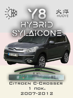 Щетки стеклоочистителя HUOYE Y8 600/525 мм на Citroen CCrosser | Hook/J-Hook