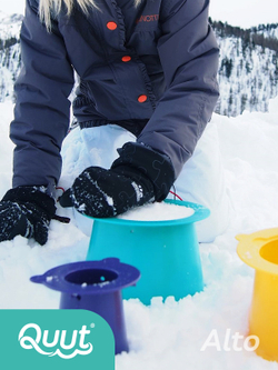 Формочки для 3-уровневых пирамид из песка и снега Quut Alto. Цвет: лагуна + жёлтый + винтажный зелёный (Lagoon + Yellow + Vintage)