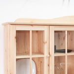Шкаф Лена 4-дверный из сосны, с полками (верхняя часть буфета Лена), в натуральной отделке