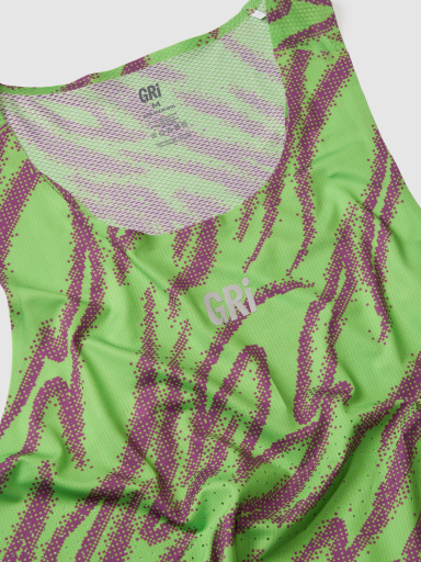 Майка мужская GRI Старт зелёно-фиолетовая