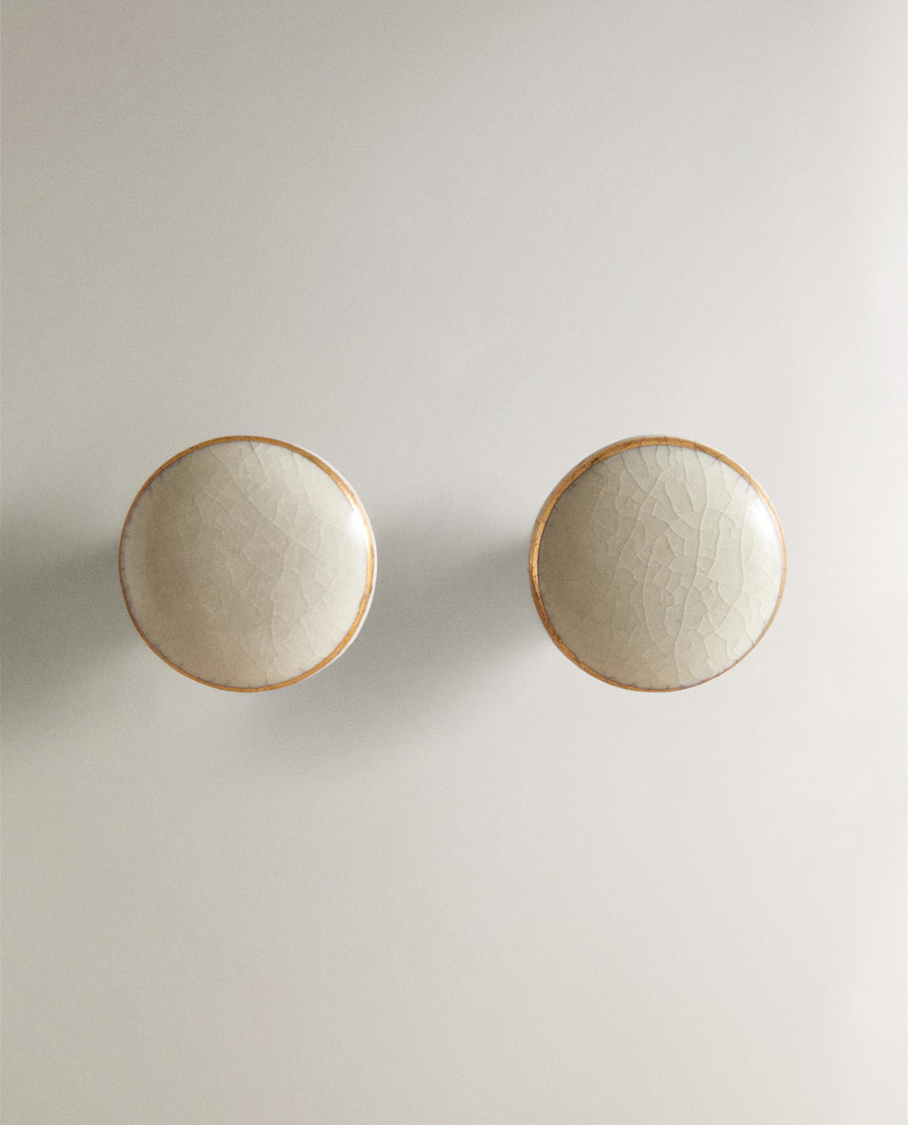 Мебельная ручка Zara Home, 4х4х5.5 см, керамика, золотой, 2 шт., 6364/555
