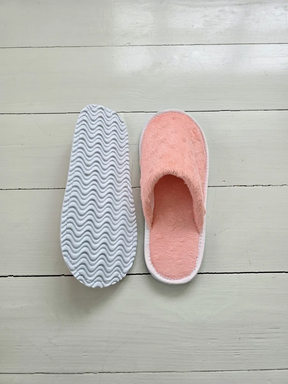 Тапочки велсофт закрытые нежно-розовые