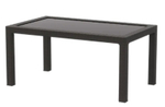 Стол пластиковый Элластик-Пласт RATTAN 160x95см прямоугольный со стеклом (антрацит)