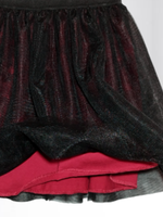 1120 Юбка детская кулирка/фатин бордо/черный  (64-68)