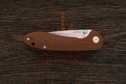 Нож складной CJRB Feldspar, клинок 89мм, сталь D2, рукоять G10 коричневый