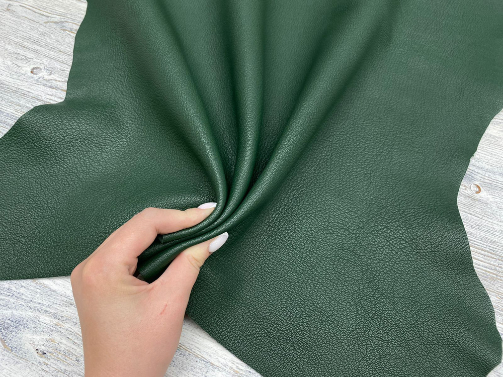 Madras Green Fern (1,5-1,7 мм), цв. Зеленый, натуральная кожа козы
