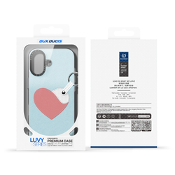 Чехол синего цвета (Love Edition) для iPhone 17, серия Luvy Series Case (со съемным ремешком) от Dux Ducis