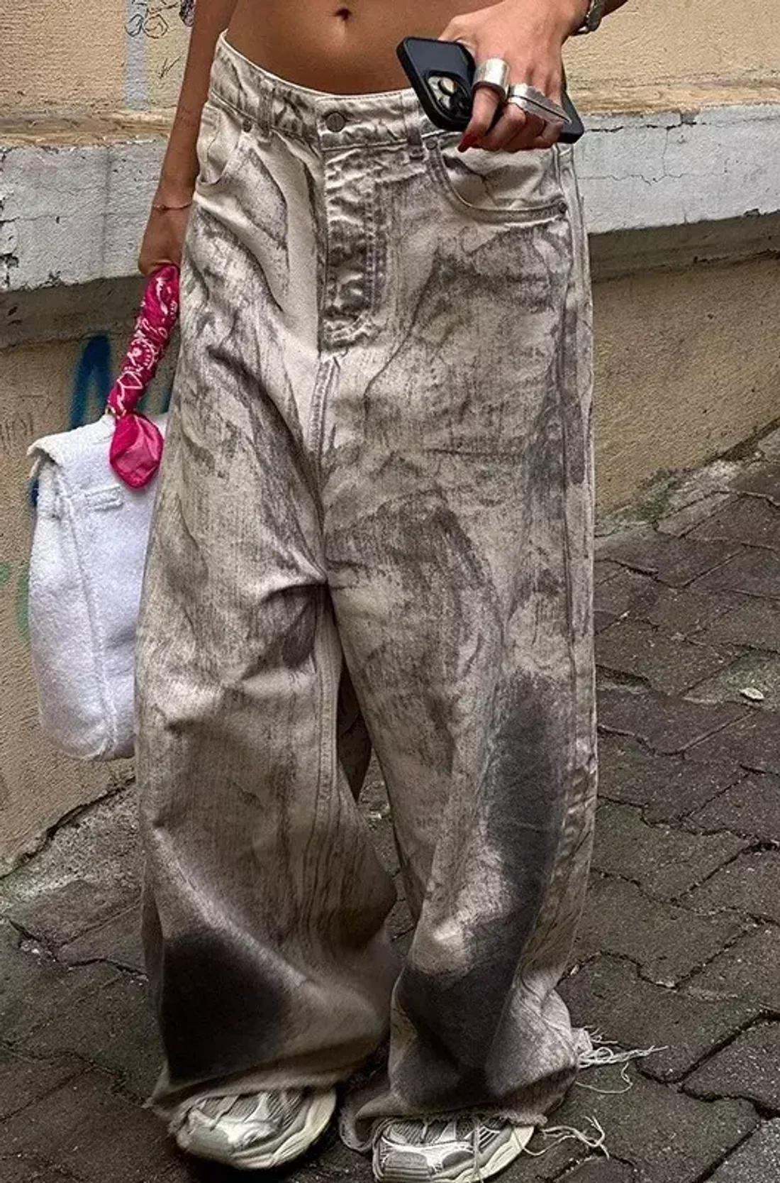 Широкие джинсы «STREE»