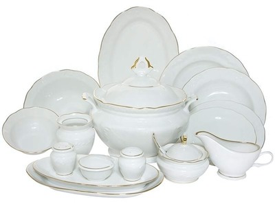 Столовый сервиз 42 предмета на 6 персон форма Надежда Без деколи