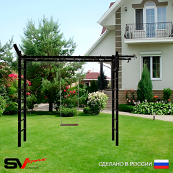 Уличная шведская стенка Sv Sport рукоход У5291 (Турник/Деревянные/Кронш бокс)