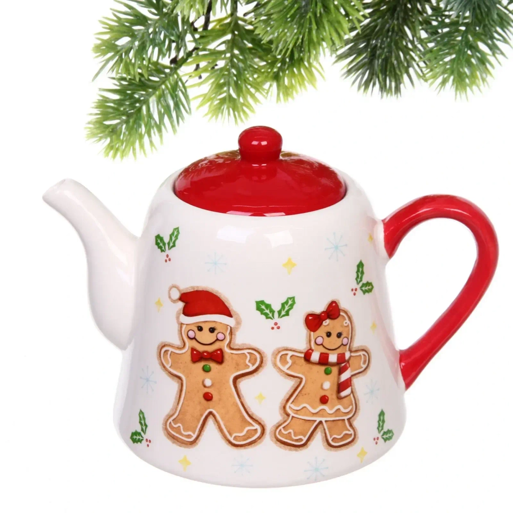 Чайник керамический «Пряничные человечки» 800мл