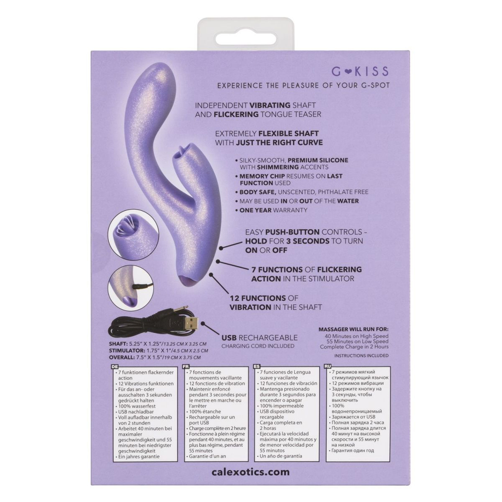 Сиреневый вибратор-кролик GKiss - 19 см. (Цвет: сиреневый)