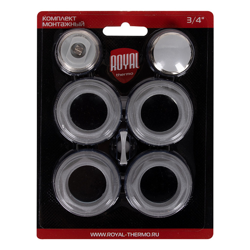 Монтажный комплект д/радиат Royal Thermo 3/4'' silver