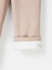 Брюки вельветовые "Пудровый беж" утепленные