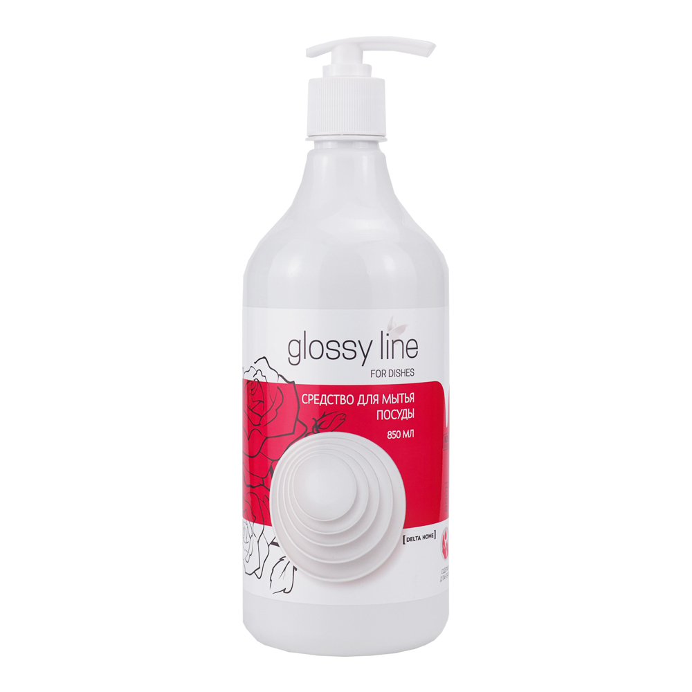 Средство для мытья посуды Glossy Line «Rose» 850 мл