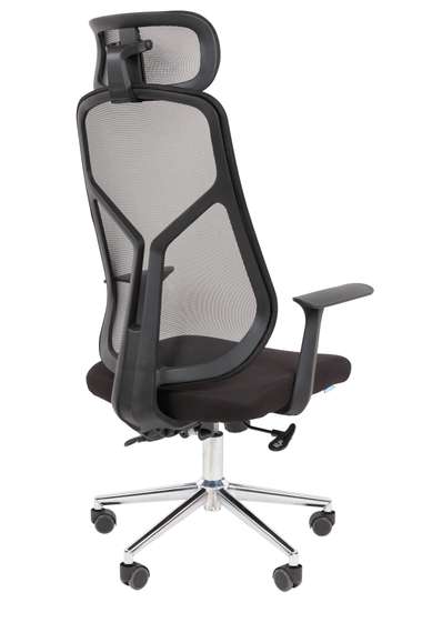 Офисное кресло Chairman CH588 с подголовником черный пластик, черный