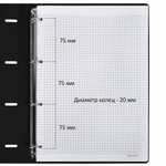 Тетрадь на кольцах БОЛЬШАЯ А4 (240х310 мм) 120 л. под кожу BRAUBERG VISTA "Туман" (2 штуки в упаковке)