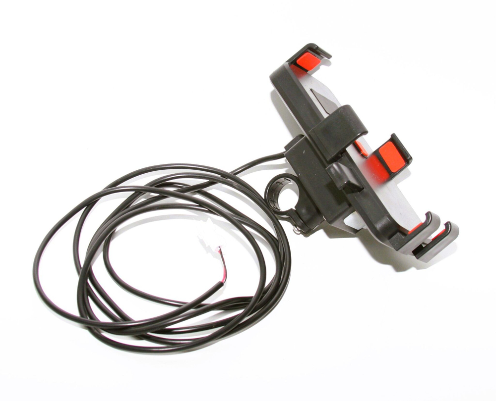 Держатель телефона с портом USB кабель 2м для электровелосипеда