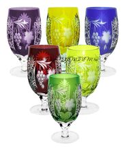 Ajka Crystal Цветные фужеры Grape 450мл, хрусталь