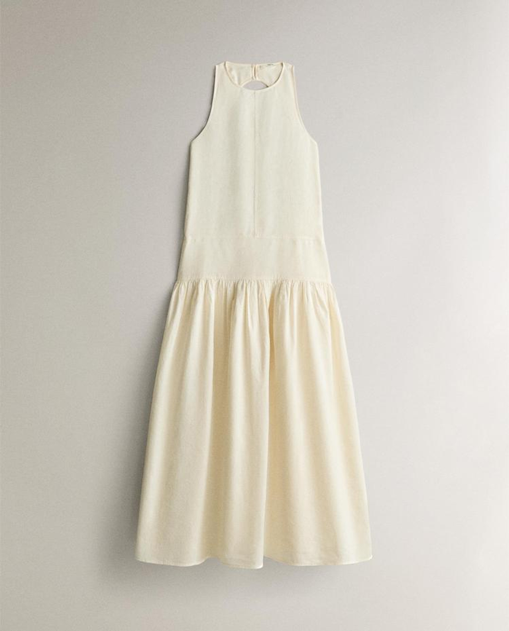 ZARA HOME ДЛИННОЕ ПЛЯЖНОЕ ПЛАТЬЕ, ЭКРЮ