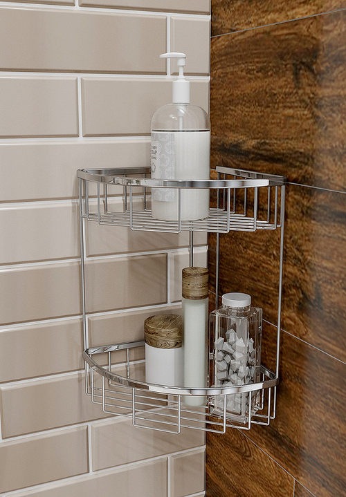 Полка корзина Timo Saona 13082/00 угловая Хром