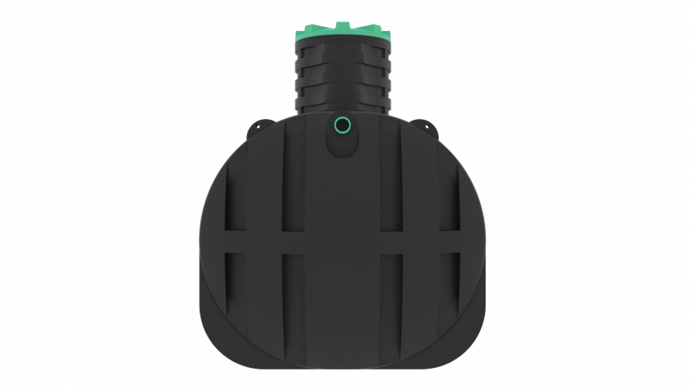 Септик переливной Мультпласт Термит Профи+ 5,5 S 5500 л. горизонтальный / 2200 л. в сутки / 12 чел. / самотечный сброс (2100x1970x2590см;237кг;черный) - арт.555461