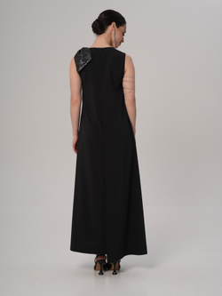 Платье вечернее | Пл-1009/3а искусственный шелк с бантом