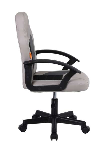 Кресло детское компьютерное CHAIRMAN CH111 экокожа, серый/светло-серый