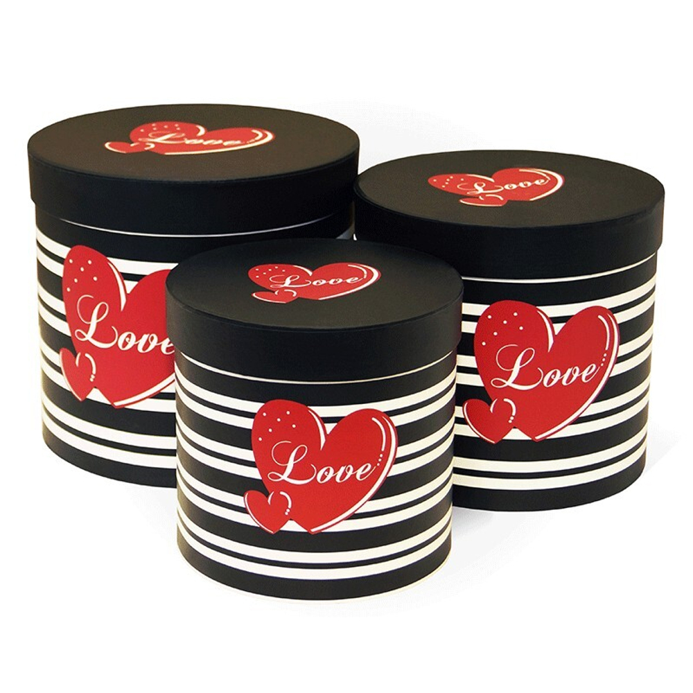 Коробка КРУГ "Love" Черный