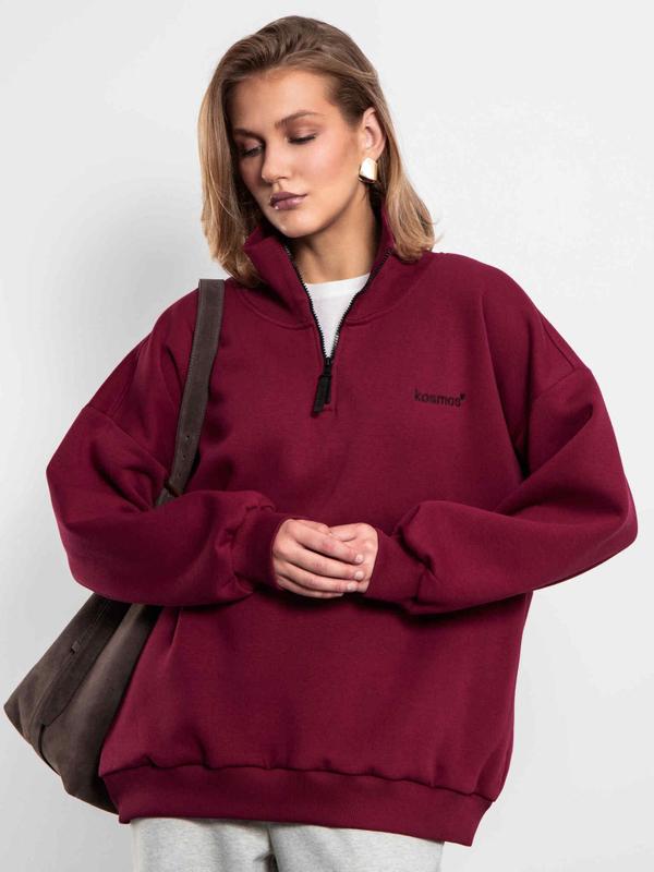 Свитшот на молнии Everest Бордо