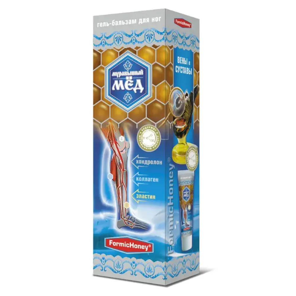 Муравьиный мед гель-бальзам для ног, охлаждающий, 70 г, Шустер