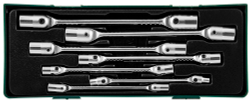 W43A107SP Набор ключей гаечных карданных в ложементе, 6-19 мм, 7 предметов