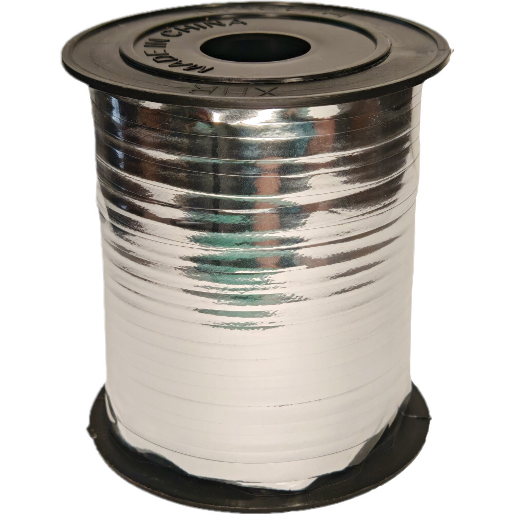 Лента упаковочная ПВХ 5мм*228м, металлик, белая